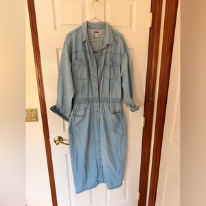FADS Vintage Denim Button-Up Dress
